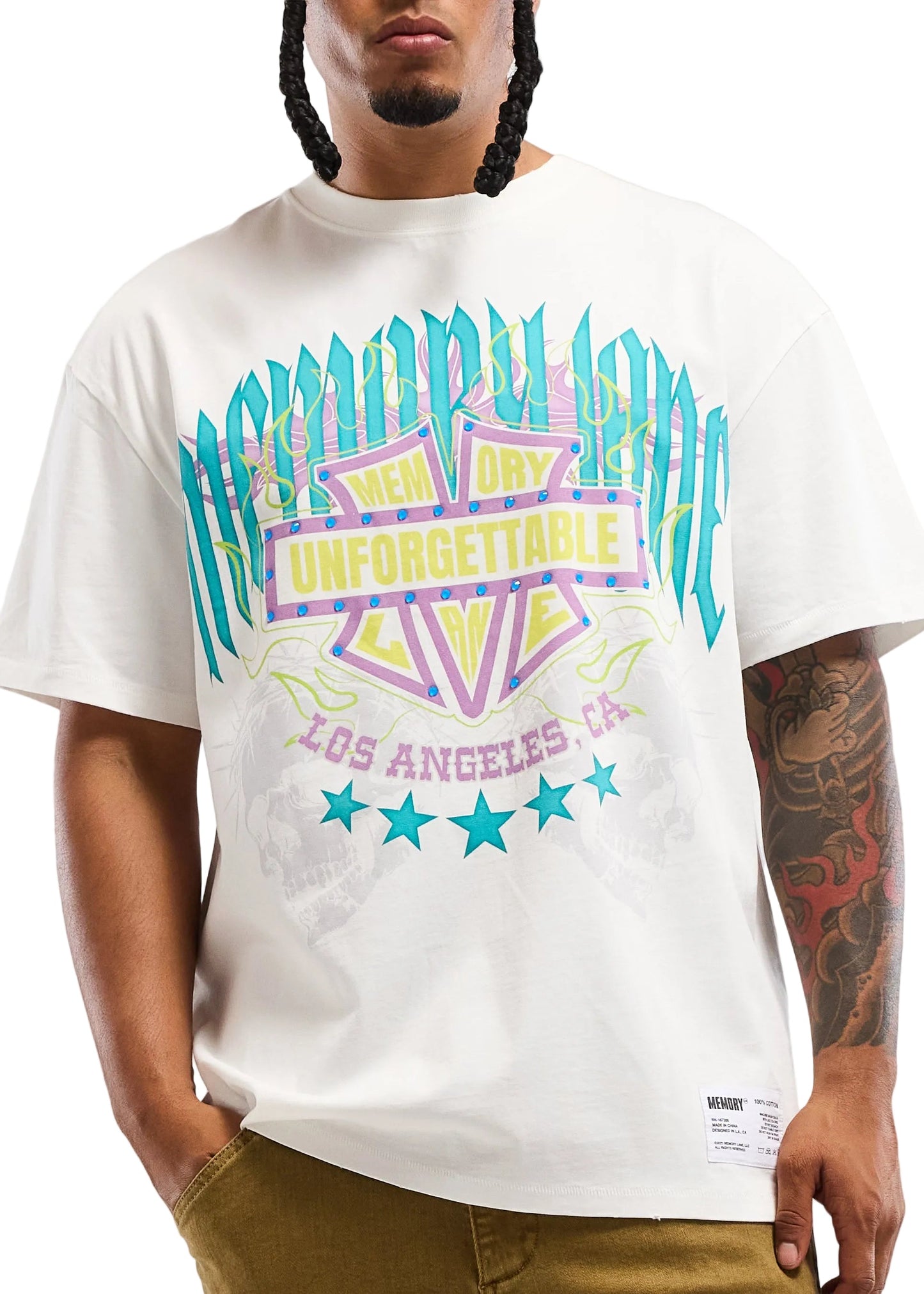 Memory Lane Unforgettable Shield Tee - Antique White