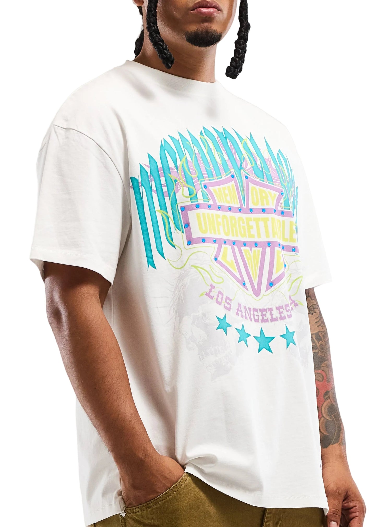 Memory Lane Unforgettable Shield Tee - Antique White