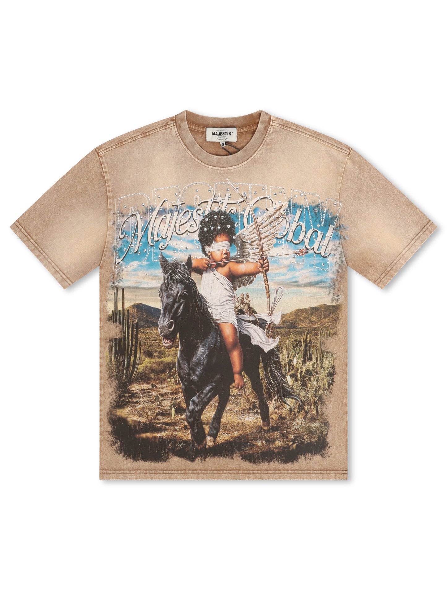 Majestik Department Angel Rider Tee - Brown